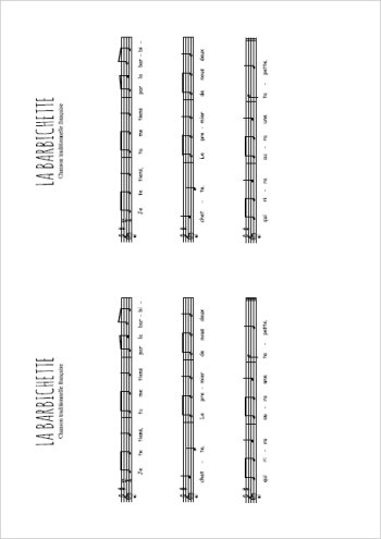 La barbichette Partition gratuite